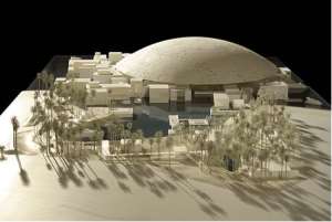 A PLAN OF THE FUTURE LOUVRE ABU DHABI DESIGNED BY JEAN NOUVEL